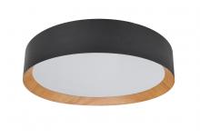 Vinci Lighting Inc. FM9415-BKG - Flush Mounts Black Metal Outside / Wood Grain Inside