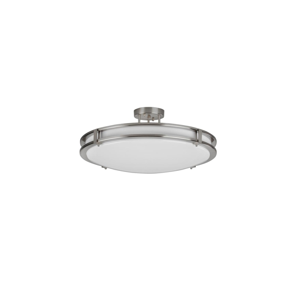 Carlisle 18'' LED Semi-Flush, 120-277V, 34W, 5 CCT, SN