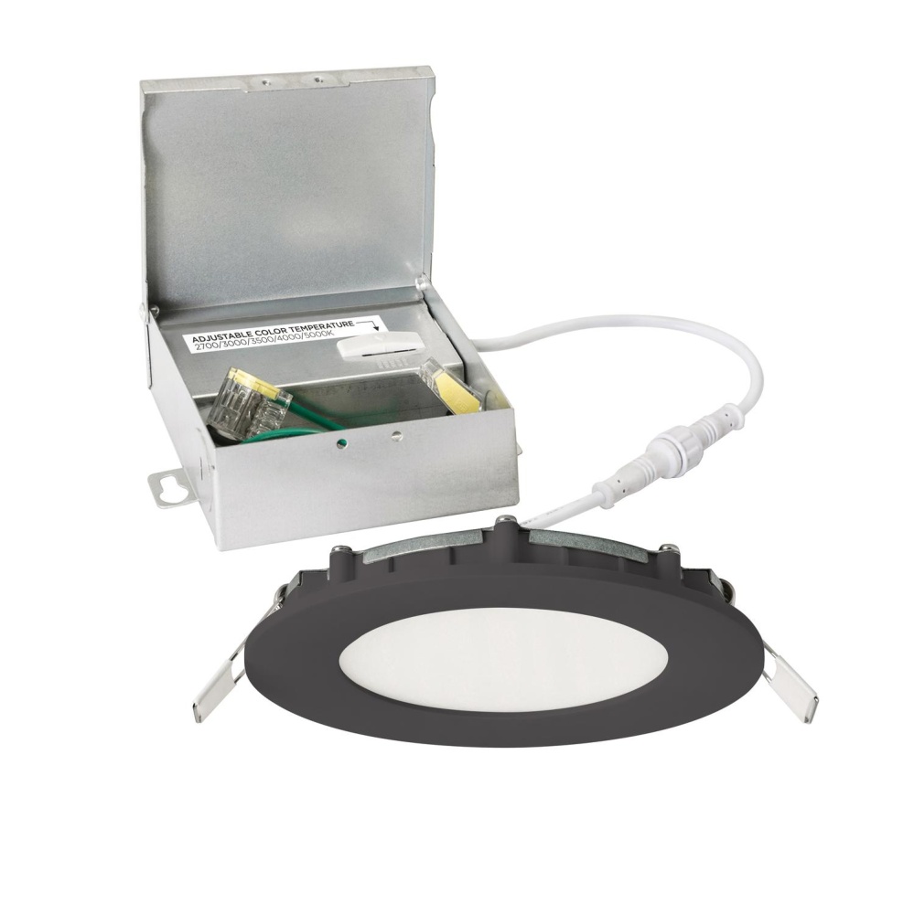 Tuck 4'' LED Flushmount 5CCT 120V Black