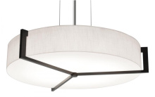 AFX Lighting, Inc. (Canada) APP1932LAJUDES-LW - Apex 21'' LED Pendant - Espresso Finish - Linen White Shade