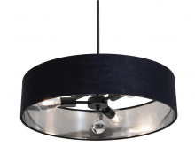 AFX Lighting, Inc. (Canada) CLNP24MBBK-BKSL - Celine Pendant 24'' Medium Base BK - BKSL shade
