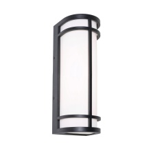 AFX Lighting, Inc. (Canada) CRNW0616LAJUDBK - Crain 16'' LED Outdoor Sconce, 120-277V, 20W, 5 CCT, BK