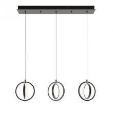 AFX Lighting, Inc. (Canada) LCKP09L30D1BKLNR3 - Lock 3 Light Linear Pendant MB 120V,BK