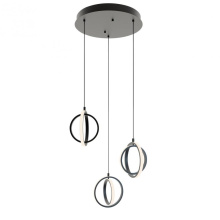 AFX Lighting, Inc. (Canada) LCKP09L30D1BKRND3 - Lock 3 Light Round Pendant MB 120V,BK
