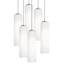 AFX Lighting, Inc. (Canada) LEOP0412MBSNRND6 - Leo 6 Light Round Pendant, 120V, 60W, SN