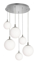 AFX Lighting, Inc. (Canada) LRTP99MBSNRND6 - Loretto 6 Light Round Pendant,120V,Satin Nickel