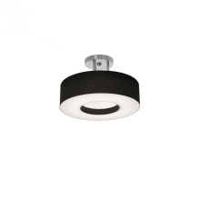 AFX Lighting, Inc. (Canada) MCF1214MB-BKSF - Montclair 12'' Med Base Semi-Flush - SN w/ BK