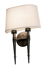 AFX Lighting, Inc. (Canada) MNS131810LAJD1RB - Montrose 13'' LED Sconce - Oil Rubbed Bronze Finish - Cream Linen