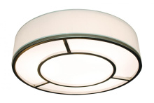 AFX Lighting, Inc. (Canada) RVEF2032LAJUDSNLW - Reeves - LED 20'' Flush Mount - Satin Nickel Finish - White Linen Shade