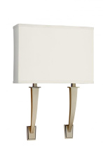 AFX Lighting, Inc. (Canada) SHS121814LAJUDACLN - Sheridan LED Sconce - Champagne Finish - White Linen Shade