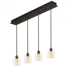 AFX Lighting, Inc. (Canada) WMMP06MBBKLNR4 - William 4 Light Linear Pendant MB 120V,BK