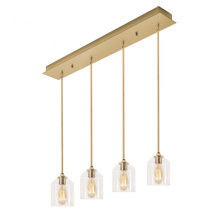 AFX Lighting, Inc. (Canada) WMMP06MBSBLNR4 - William 4 Light Linear Pendant MB 120V,SB