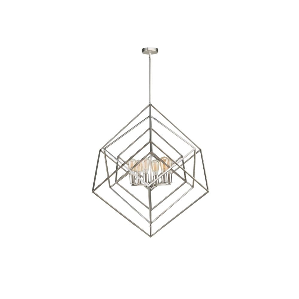 Avista Geometric 30" Chandelier Brushed Nickel