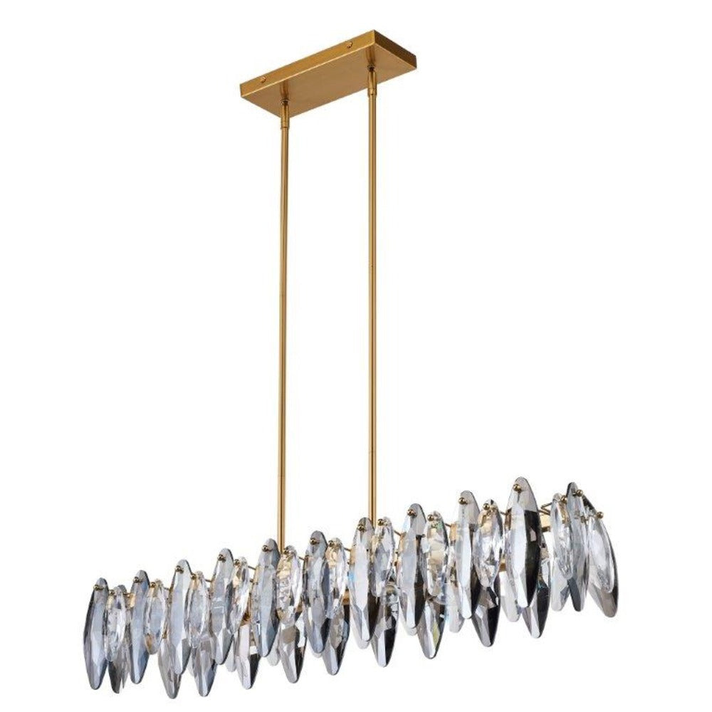 Avista Glimmer Linear Chandelier 6-Light Gold