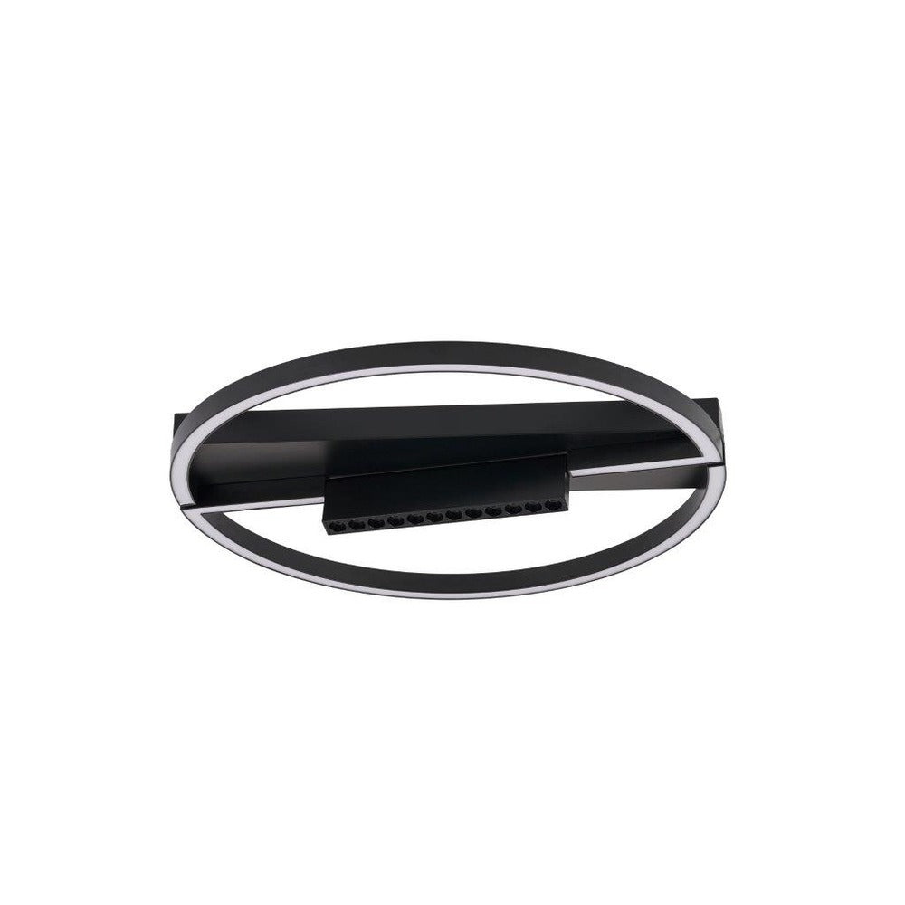 Avista Milo Flush Mount Circle Black -LED