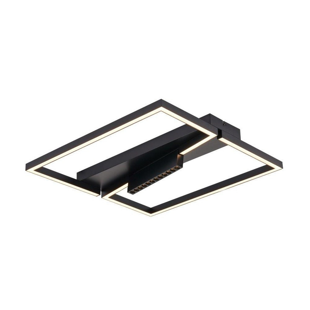 Avista Milo Flush Mount Square Black -LED