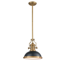 Avista Lighting Inc A3512BKAGB - Avista Luxor Pendant 1-Light Black & Aged Brass