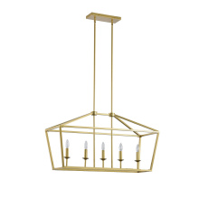 Avista Lighting Inc A4836SG - Avista Stratford Linear Chandelier 5-Light Soft Gold