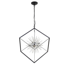 Avista Lighting Inc A8824BKCH - Avista Starburst 29" Chandelier Black & Chrome