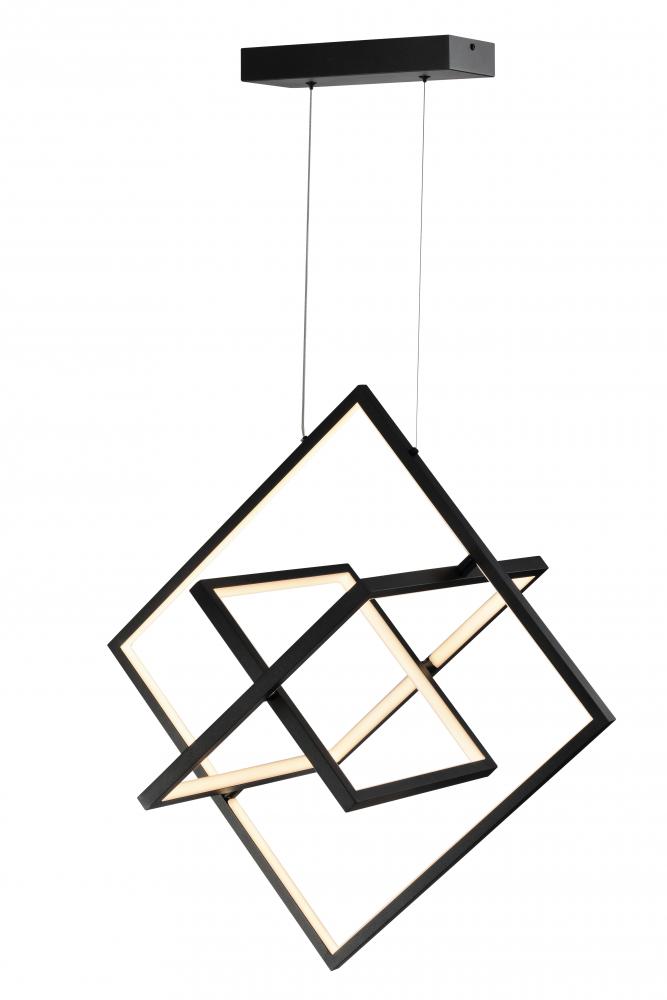 19" 45W Led Pendant, initial lumen, 2800lm in black, Available till stock last