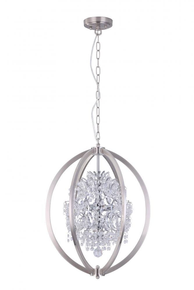 18", 6x50W G9 Pendant in Satin Nickel finish