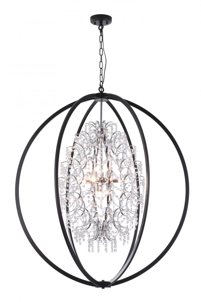 36,12x50W G9 pendant in black finish