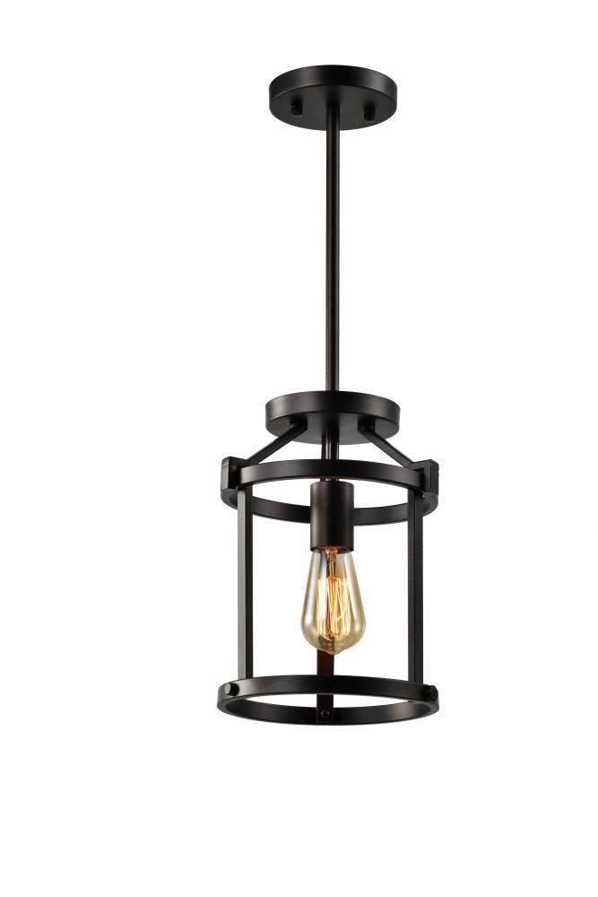 8", 1x60 W light pendant light Material: Iron Color: Black Bulb: 1*E26(bulb not included) Pipes