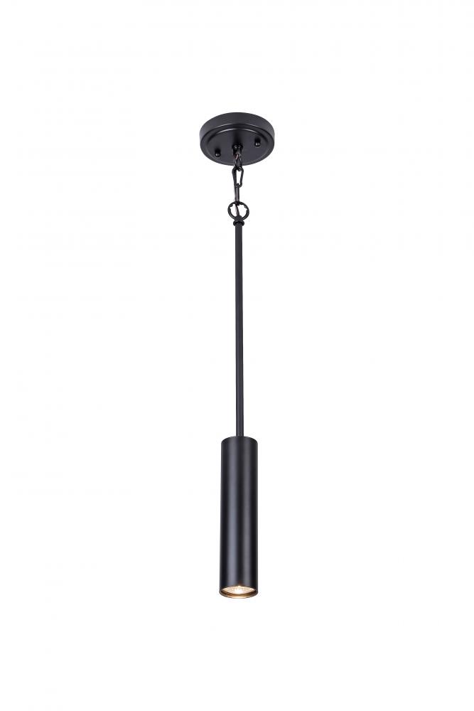 9" long Cylindrical Pendant in Black finish with GU10 socket . Max rating 1x15W