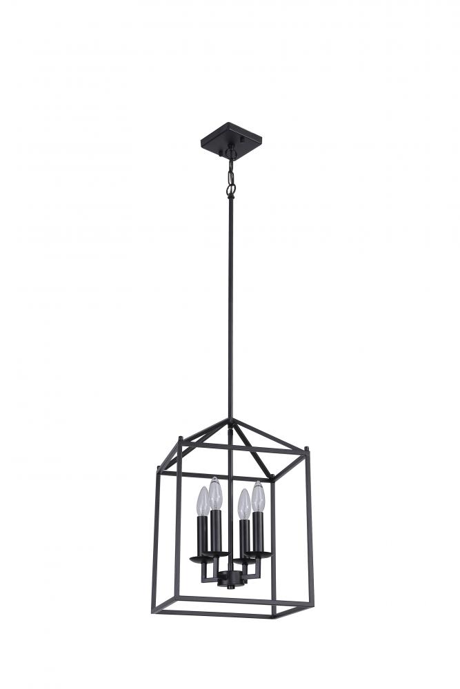 12&#34; 4x40 W E12 Sqaure Pendant comes with 3x12,1x6, 1x3 Pipes &#34; with Chain and loop