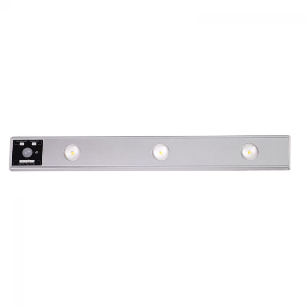 16” Rechargeable Under Cabinet Motion Sensor light in 3CCT 3000K, 4000K, and 5000K in Silver finish
