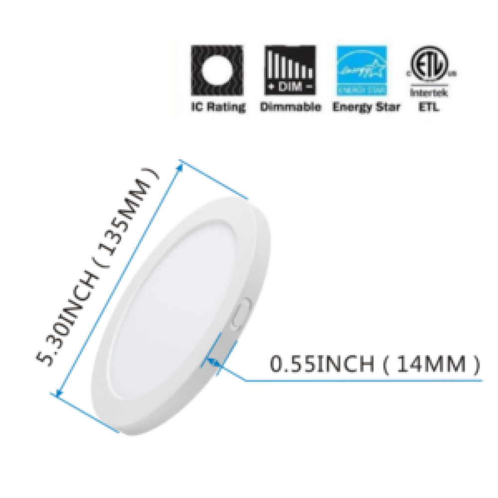 Hillsview Slim LED Flush Mount White Finish