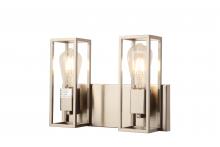 Lit Up Lighting LIT3122SN-SN - 2x 60W E26 vanity in Satin Nickel finish . Dimensions : L=13" E=4.5" H=9.5"