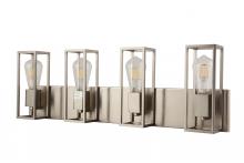 Lit Up Lighting LIT3124SN-SN - 4x 60W E26 vanity in Satin Nickel Finish finish . Dimensions : L=29.5" E=4.5" H=9.5"