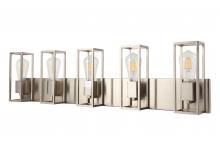 Lit Up Lighting LIT3125SN-SN - 5X 60W E26 vanity in Satin Nickel finish . Dimensions : L=37.8" E=4.5" H=9.5"