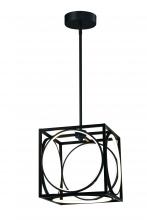 Lit Up Lighting LIT3532BK-BK - 12" 29 W Led Pendant, intial Lumens 2000Lm, in 3000K Black frame with black inside