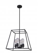 Lit Up Lighting LIT3833BK+MC - 18" Pendant in black finish
