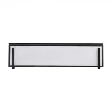 Lit Up Lighting LIT4824BK-OP - 24" 4X40WG9 Vanity light in Black finish with white opal glass : Dimensions L23.8"W3"H5.