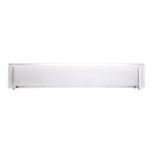 Lit Up Lighting LIT4826CH-OP - 36" 6X40WG9 Vanity light in Chrome finish with white opal glass : Dimensions L35.8W3"H5.8