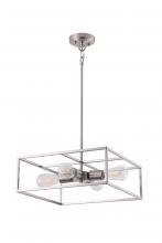 Lit Up Lighting LIT5732 SN+MC - 16" 4X60 W Pendant in Satin Nickel finish