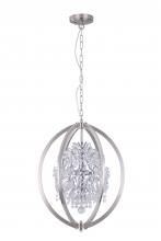 Lit Up Lighting LIT5833SN+CH - 18", 6x50W G9 Pendant in Satin Nickel finish