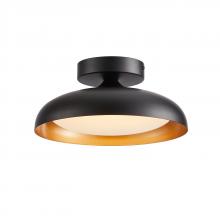Lit Up Lighting LIT7610BK-GD-5CCT - 16", 24 W 3CCT Flush mount (2700K, 3000K, 4000K, 5000K, 6000K ), initial lumens