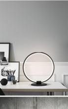 Lit Up Lighting TL2114BK - Circle table lamp, 18" Aluminium +PMMA Color : 3500K, Voltage: AC110-265V, Dimmable