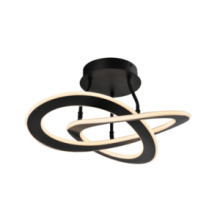 Lit Up Lighting LIT3442BK - Caperol Semi- Flush Mount Black Finish