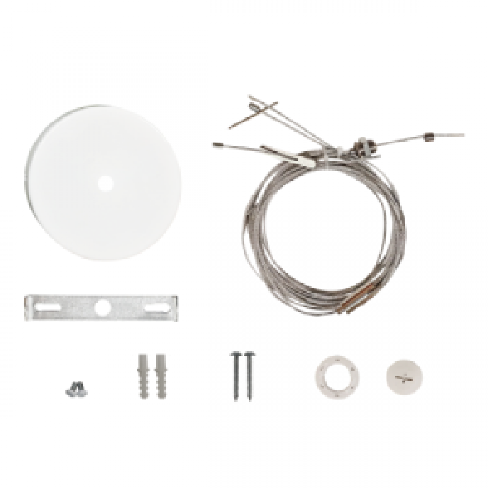 10FT SINGLE AIRCRAFT CABLE WITH CANOPY (NON-POWER FEED) FOR LED STRIPS - WHITE