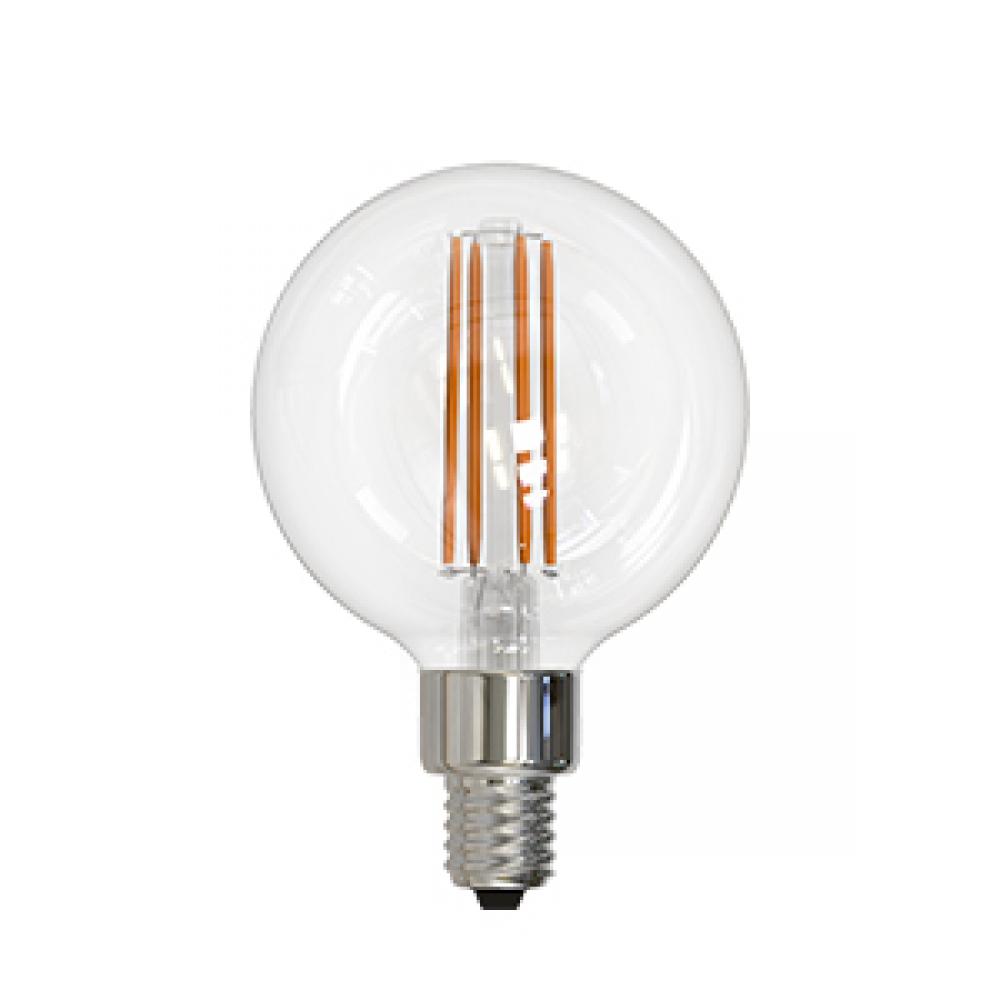 LED Filament Lamp G16.5 S4 E12 Base 5W 320Â° 120V 40K Clear Vertical Dim 500LM Standard