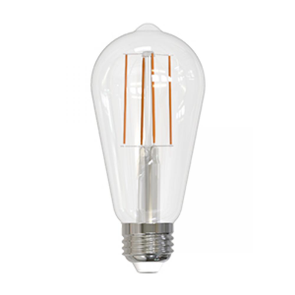 LED Filament Lamp ST19 S3 E26 Base 7W 320Â° 120V 40K Clear Vertical Dim 8 00LM Standard