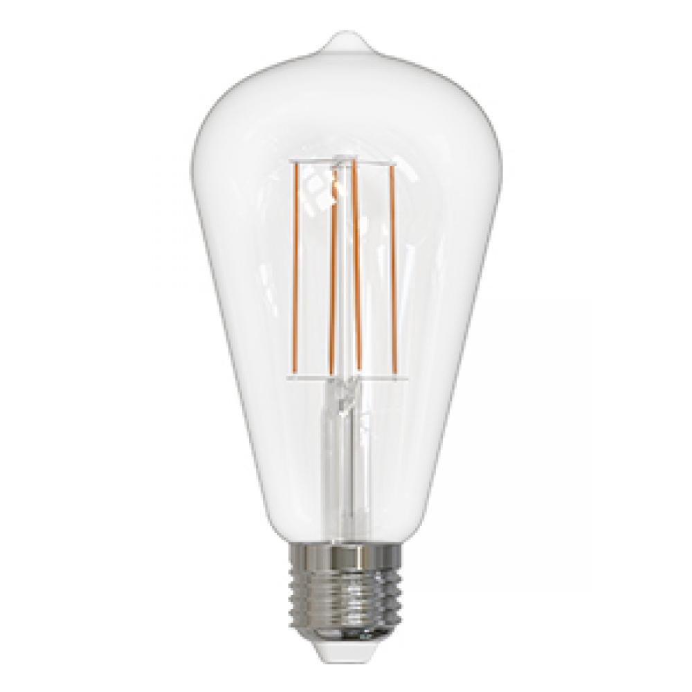 LED Filament Lamp ST22 E26 Base 8.5W 320Â° 120V 30K Clear Vertical Dim 1 000LM Standard