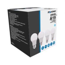 Stanpro (Standard Products Inc.) 69693 - LED Lamp A19 E26 Base 8W 120V 3000K 800LM Dimmable STANDARD - 4P
