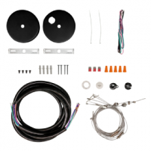 Stanpro (Standard Products Inc.) 70219 - 10FT AIRCRAFT CABLE KIT FOR LED STRIPS WITH 5-WIRE POWER FEED AND 2 CANO PIES - BLACK