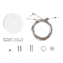 Stanpro (Standard Products Inc.) 70282 - 10FT SINGLE AIRCRAFT CABLE WITH CANOPY (NON-POWER FEED) FOR LED STRIPS - WHITE